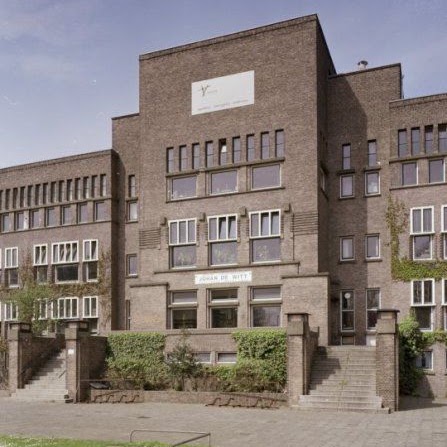 Het schoolgebouw in de periode van HBS Johan de Witt